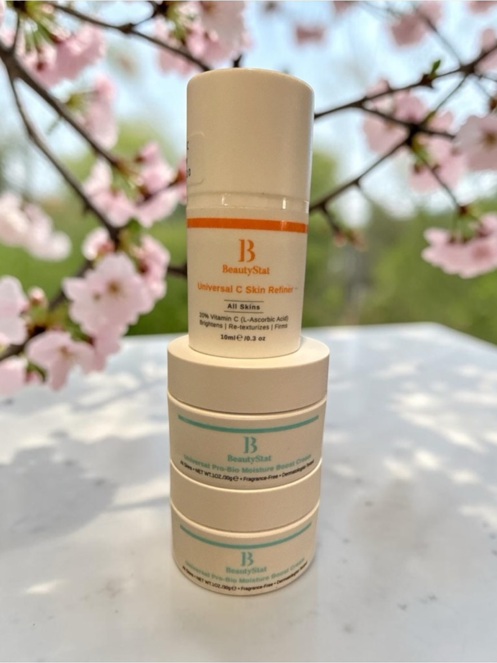 (2) BeautyStat Moisture Boost Cream and (1) Universal C  Skin Refiner